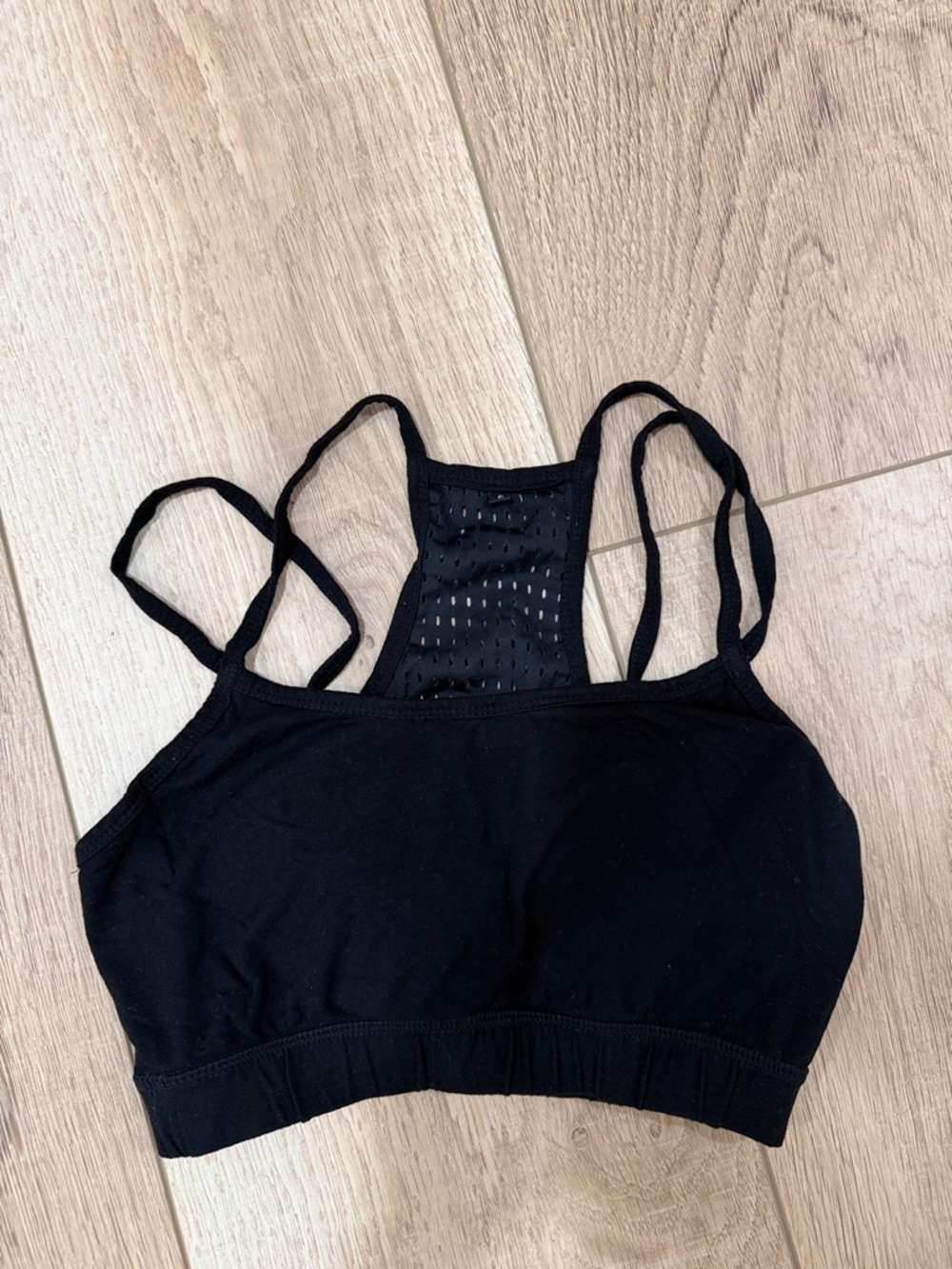 Strappy Black Racerback Sports Bralette - Women Intimates